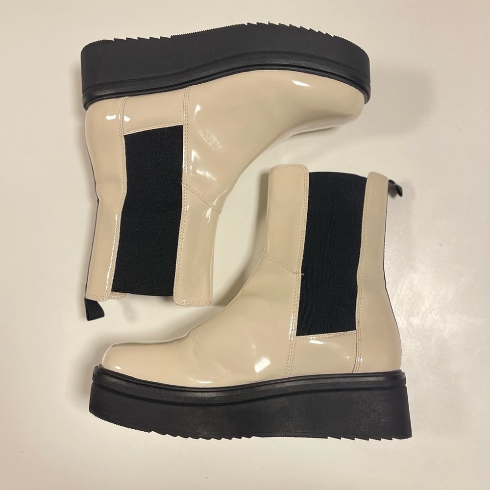Steve Madden Clarissa Bone Patent Platform Women's Boots-Size 9 - Picture 6 of 9